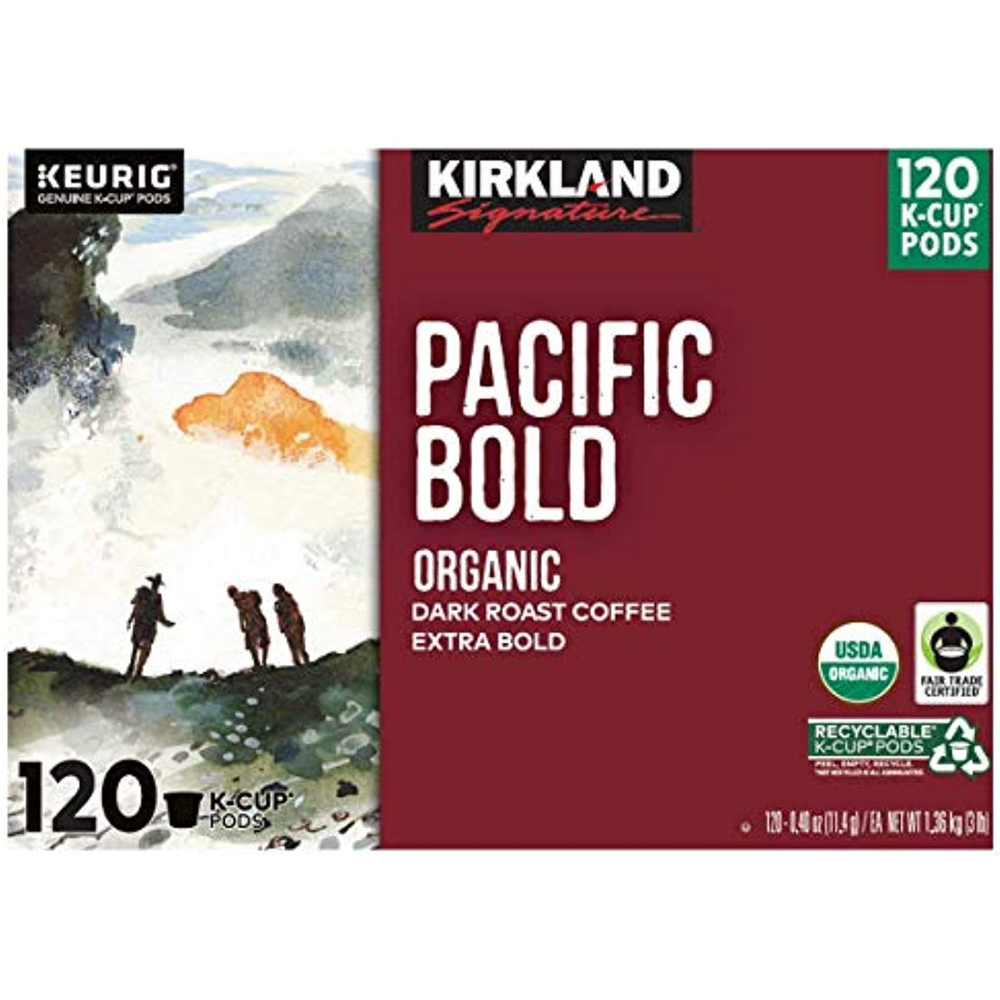 Kirkland Signature K-Cups, (Pacific Bold), 120 Count (Pack of 1) for Keurig