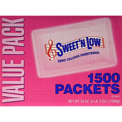Sweet 'N Low Zero Calorie Sweetener, 1500 Count