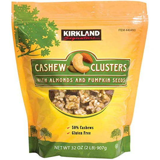 Signatures sLGDeQ Cashew Cluster with Almonds and Pumpkin seeds, 32 Ounce (4 Pack)
