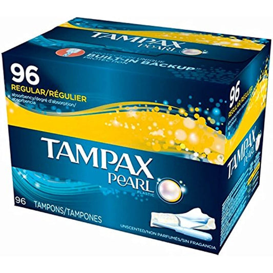 Tampax Pearl Regular Unscented Tampons, 96 ct. (pack of 2)