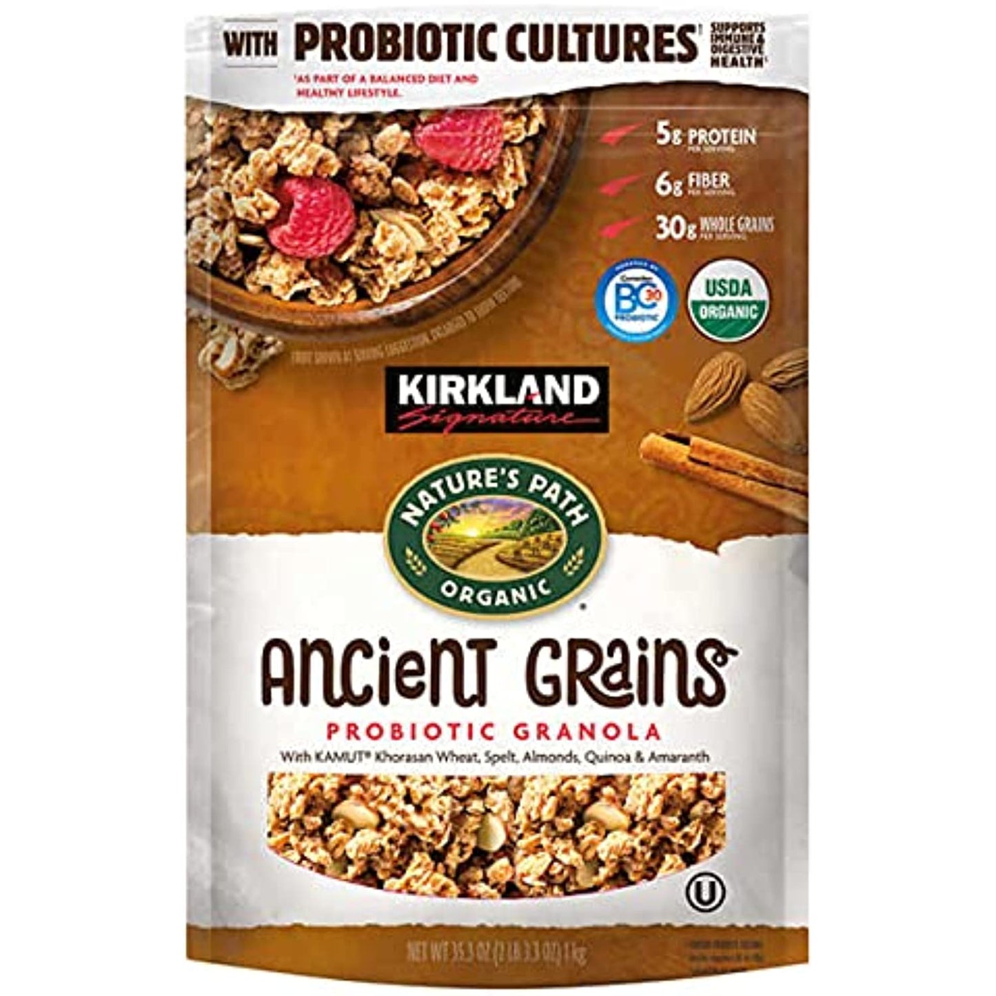 Kirkland Signature Nature's Path Organic Ancient Grain Probiotic Granola, 35.3 Oz, 1count