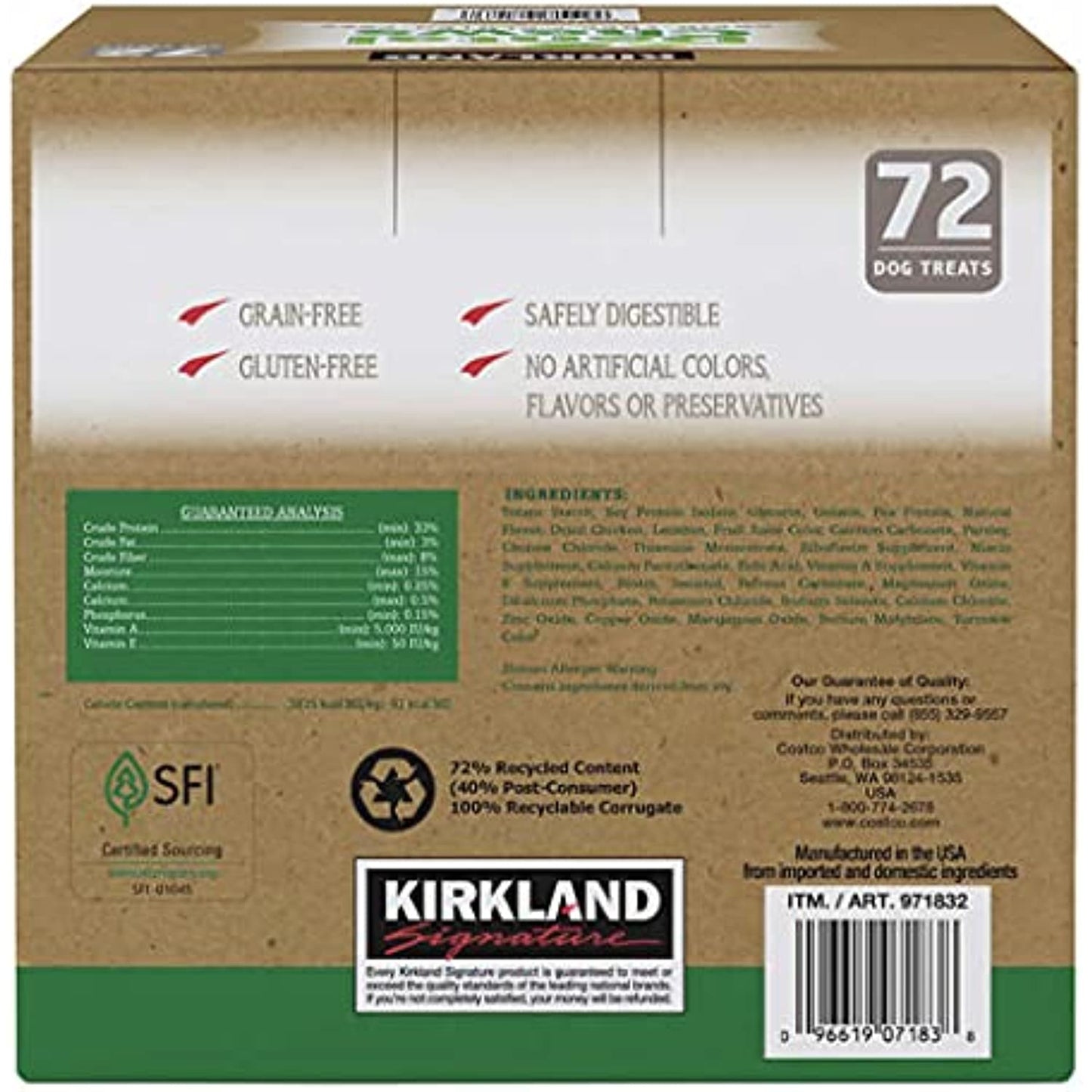 Kirkland Signature Dental Chews Plus Glucosamine & Omega 3 & 6 Fatty Acids, Chicken Flavored