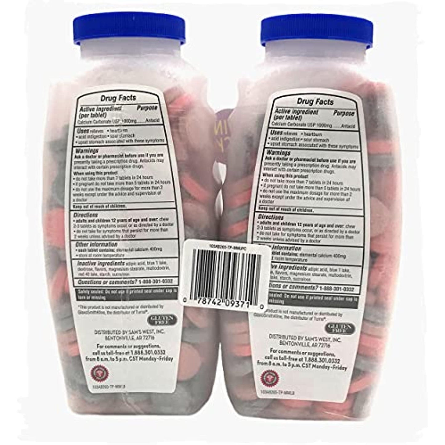 Member's Mark Ultra Strength Antacid Calcium Carbonate 1000 mg Tablets (530 Chewable Tablets)