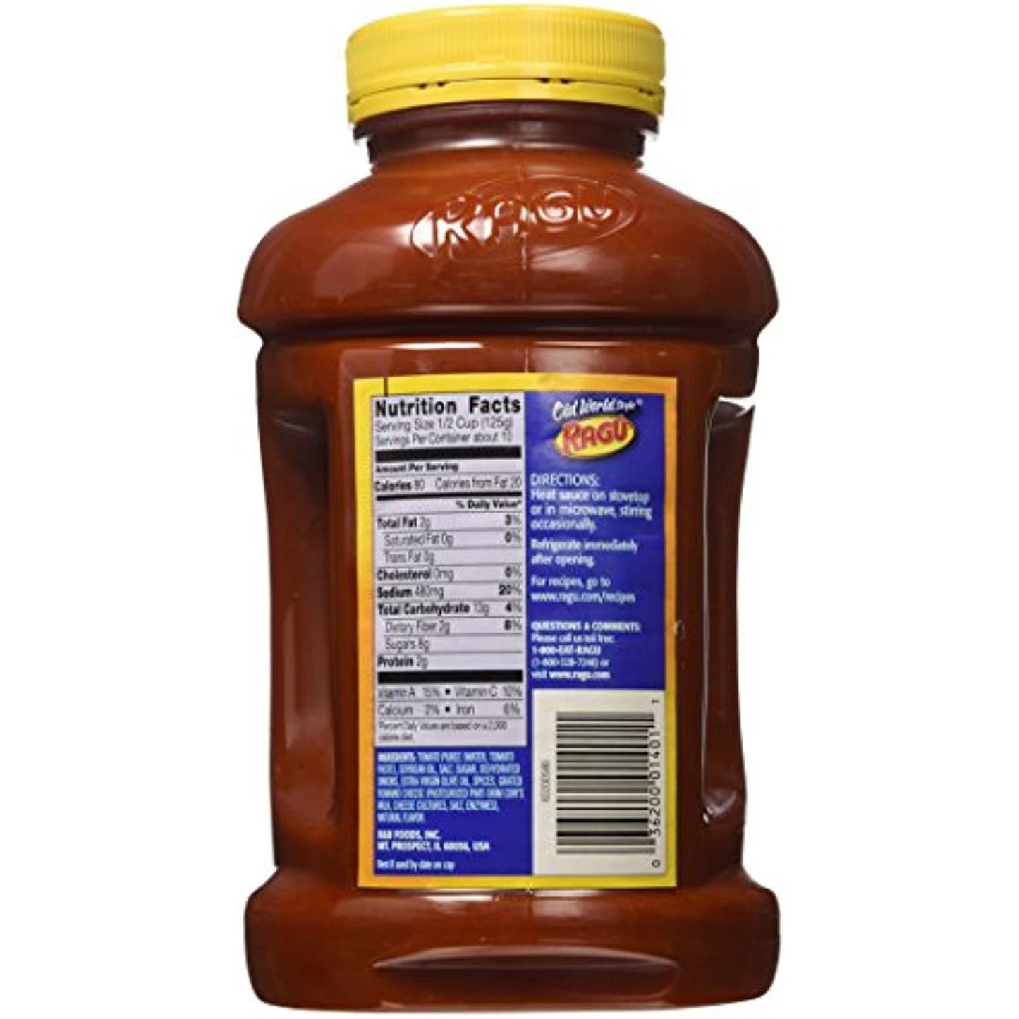 Ragu America's Favorite Pasta Sauce Traditional Old World Style Sause 2 Pound 13 Ounce Value Jars (Pack of 3)