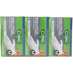 Curad 3G Vinyl Synthetic Powder-Free Exam Glove, Medium, 300 ct