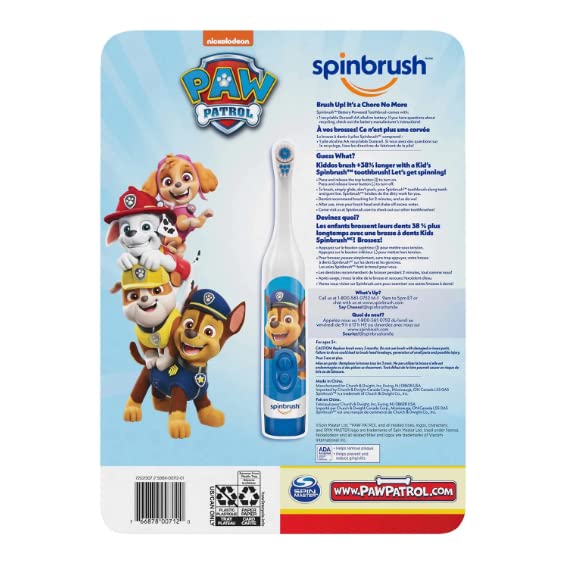 Spinbrush Kids PAW Patrol Kid�s Electric Battery Powered Toothbrush with Soft Bristles (4 Pack) 0.78 pounds