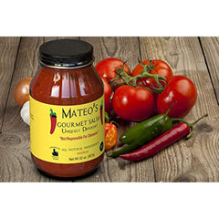 Mateo�s Gourmet Salsa - Medium Hot Spicy Salsa Dip for Tortillas, Tacos, Nachos, Chips, Snacks, Salads - No Gluten, Made of Fresh Tomatoes & Jalapeno Peppers - Product of Frisco, Texas - 3-Pack 32oz