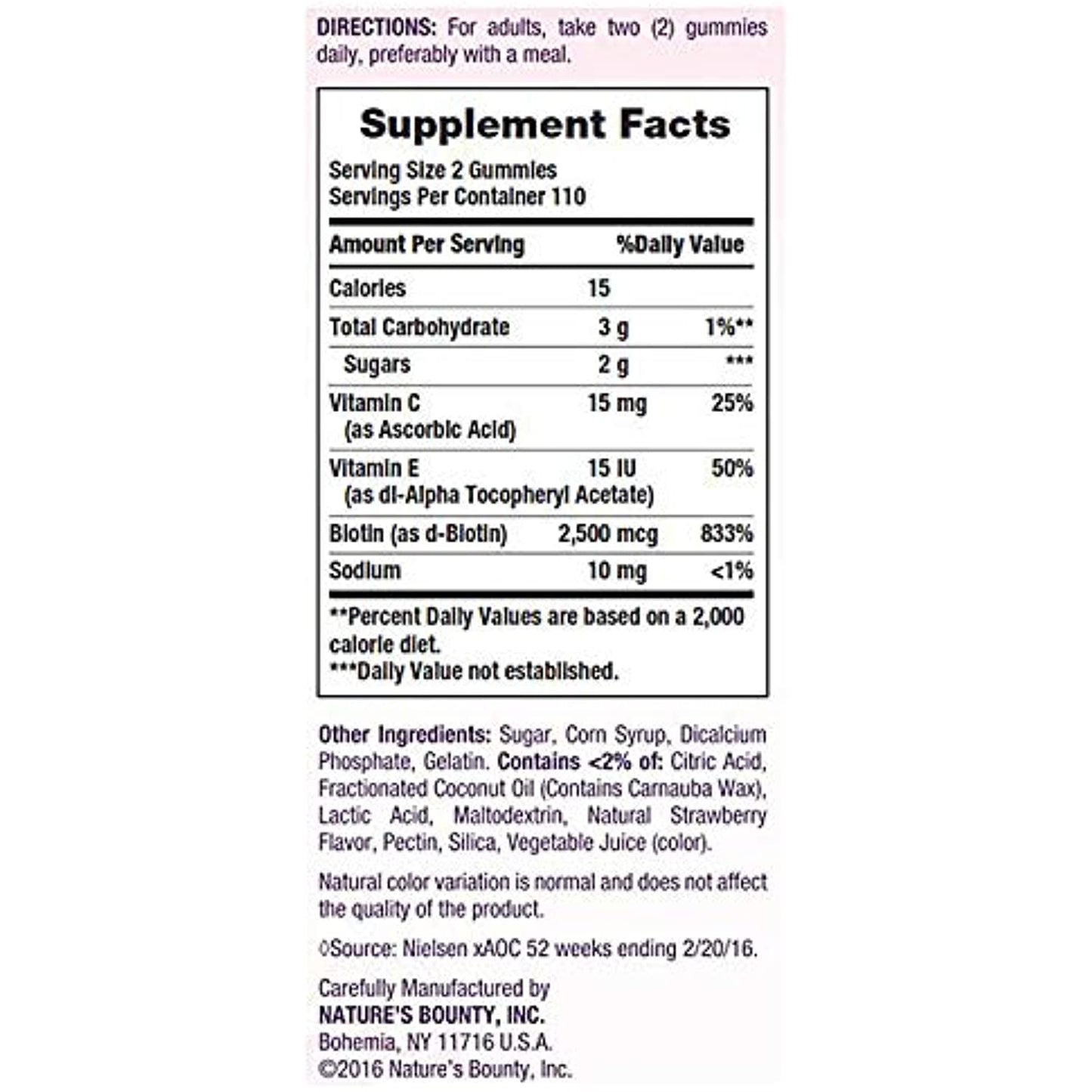 Nature's Bounty Hair, Skin and Nails, 230 Gummies (2 Pack)