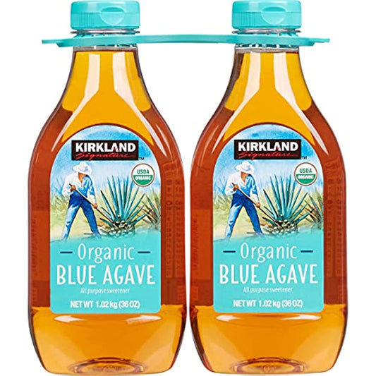 KIRKLAND SIGNATURE Organic Blue Agave two bottles, Sweetener 72 Ounce