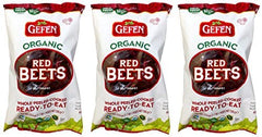 Gefen Organic Red Beets, Whole, Peeled, Cooked & Ready to Eat, 1.1lb (3 Pack)