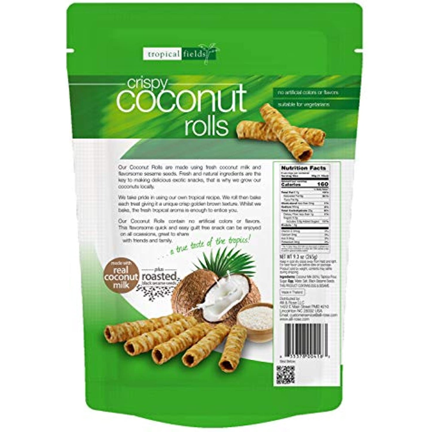 Tropical Fields Tropical Fields Crispy Coconut Rolls 9.3 OZ, 9.3 oz