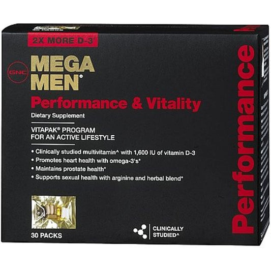 GNC Mega Men Performance and Vitality, 30 pack