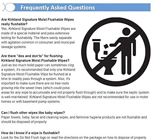 Kirkland Signature Moist Flushable Wipes, 632 Wipes, 632 Count