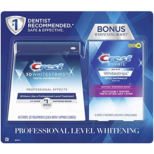 Crest 3D White Whitestrips Professional Effects + Crest 3D White Whitestrips 1 Hour Express (48 Count)