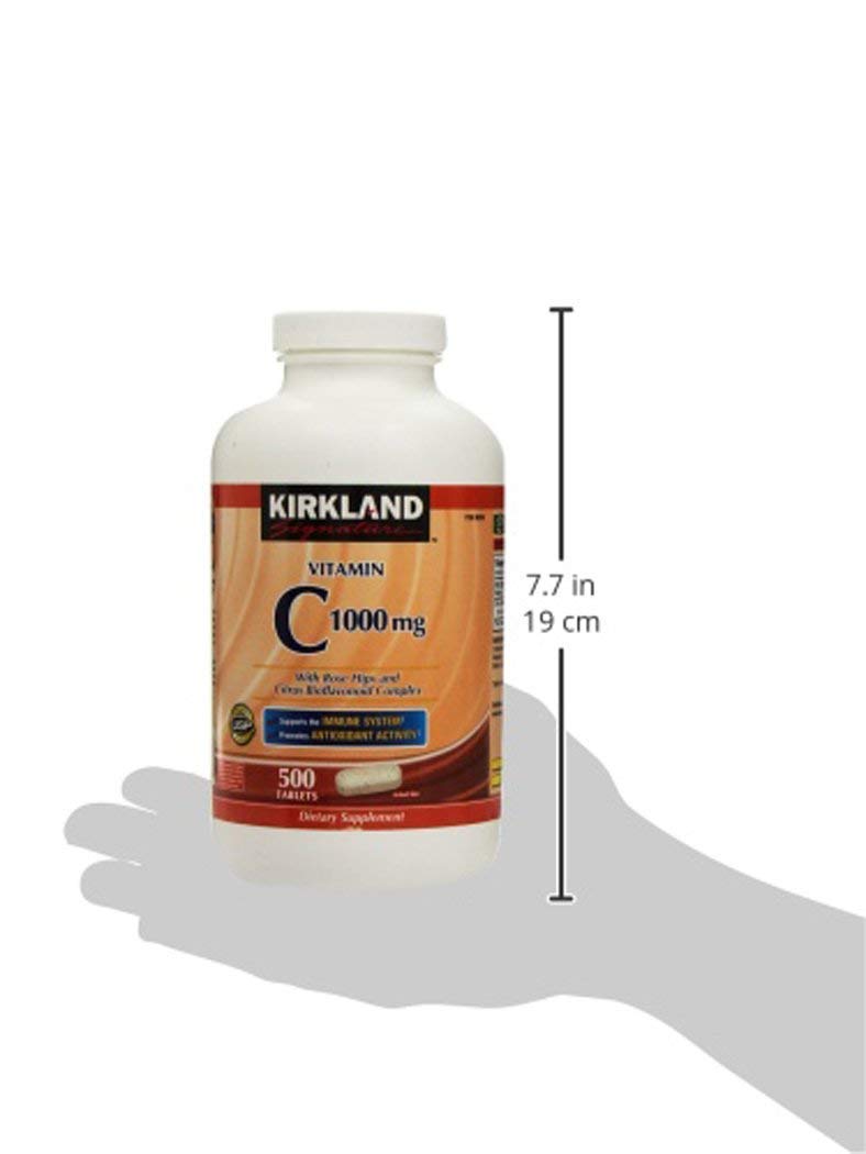 Kirkland Signature Vitamin C w/Rose Hips 500 Tablets