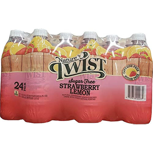 Nature's Twist Nature's Twist Sugar Free Strawberry Lemon (24 Pack/ 16.9 Fl Oz Net Wt 405.6 Fl Oz ), 405.6 fl. oz.