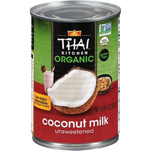 Thai Kitchen Organic Unsweetened Coconut Milk, 13.66 fl oz (Pack of 12)