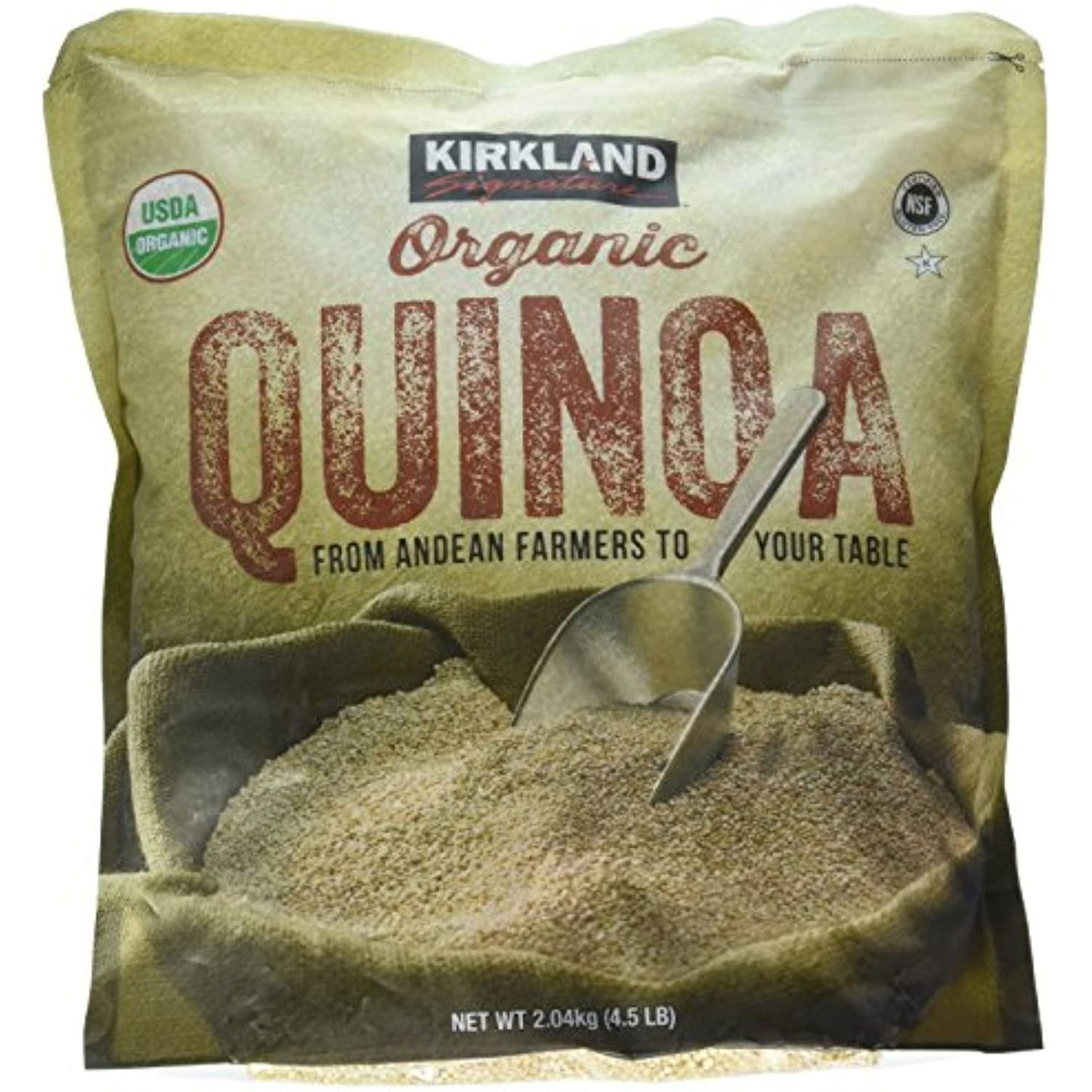 Kirkland Signature Organic Gluten-Free Quinoa From Andean Farmers To Your Table - 2.04kg., 4.5lb