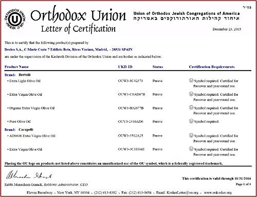 Bertolli Extra Light Olive Oil - 2 Litre