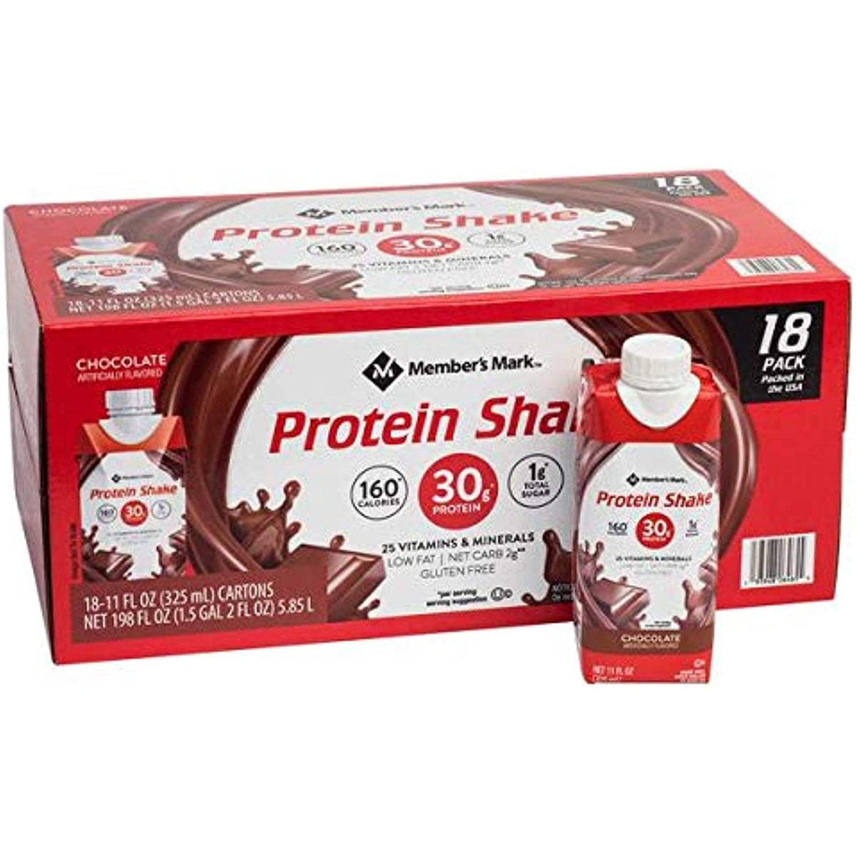 Member's Mark Chocolate Protein Shake (18 X 11 Fl Ounce )Total Net Wt (198 Fl Ounce ),
