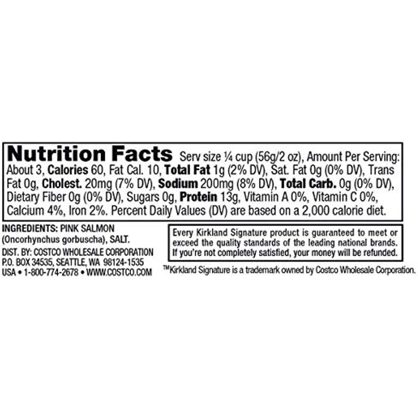 Kirkland Signature Wild Alaskan Pink Salmon 6/6 Ounce Cans