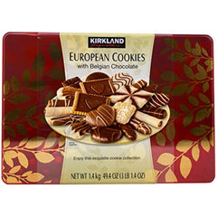 European Cookies Kirkland Signature with Belgian, Chocolate, 49.4 Oz