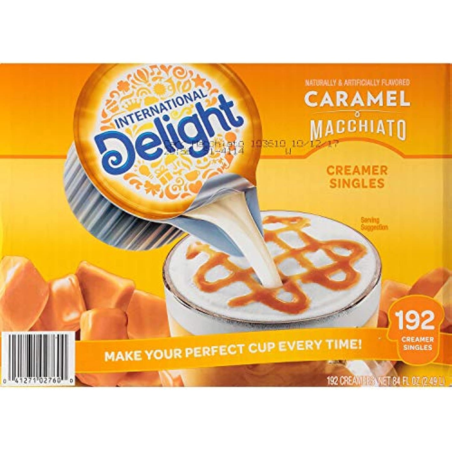 International Delight Caramel Macchiato Creamer -- 192 per case.