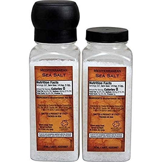 Kirkland Signature Mediterranean Sea Salt with Grinder - 2 Pack (13 oz)
