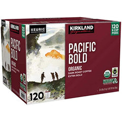 Kirkland Signature Pacific Bold Coffee, Dark, 120 K-Cup Pods for Keurig