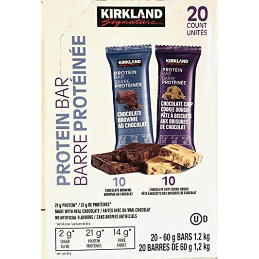 Kirkland Signature Protein bar energy variety pack qskJXW, 2Pack (20 Count)
