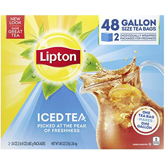 Lipton Gallon-Sized Iced Tea Bags for Christmas Party, 48 ct