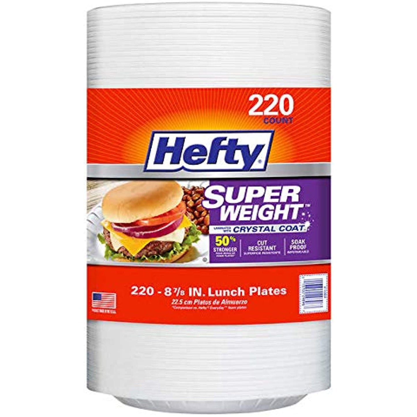 Hefty Super Weight 8 7/8 in Foam Plate, 220-count
