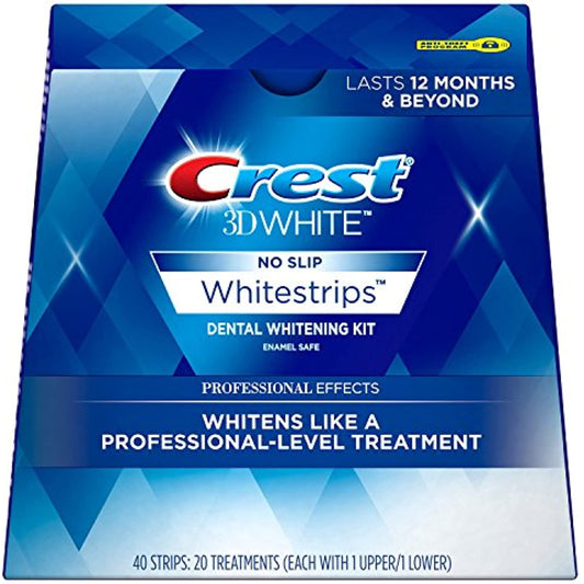 Crest 3D No Slip Whitestrips Professional Effects Teeth Whitening Kit 20 ea