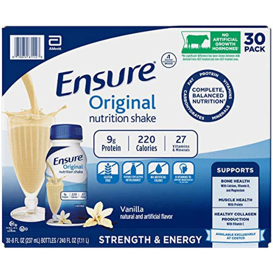 Ensure Bottles, Vanilla Shake , 8 oz Bottles, 30 count