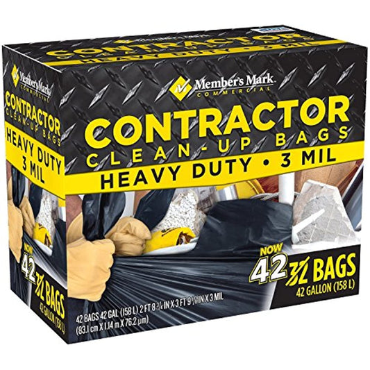 Member's Mark Commercial Contractor Clean-Up Bags (42 gal., 42 ct.) - Trash Bags