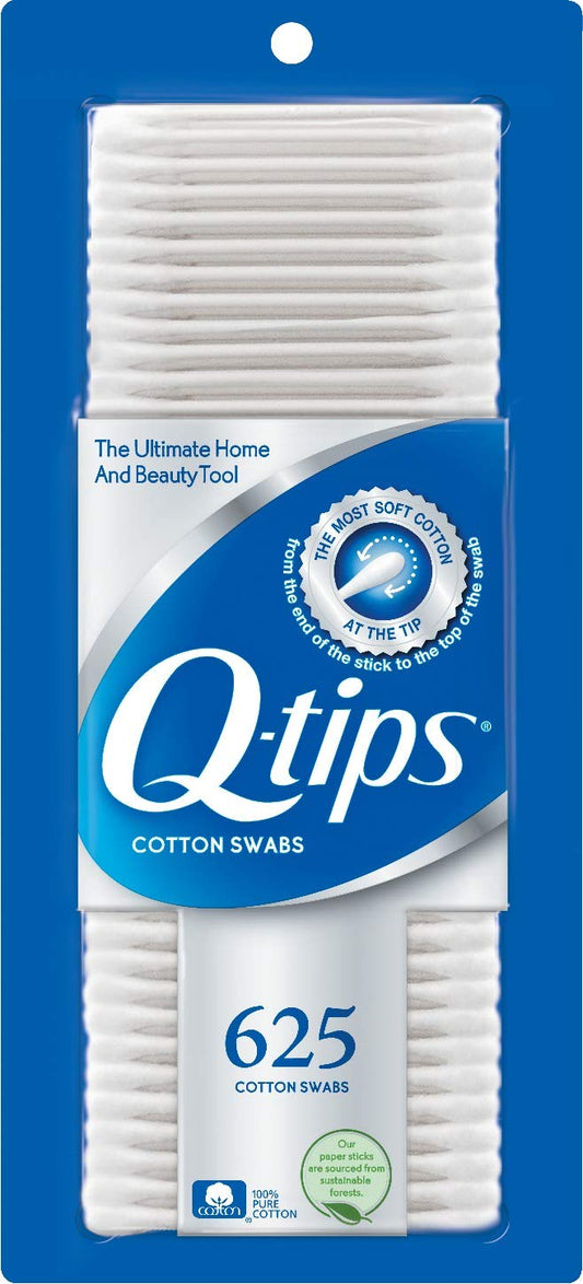 Q Tips Cotton Swab Size 625ct, Pack of 3