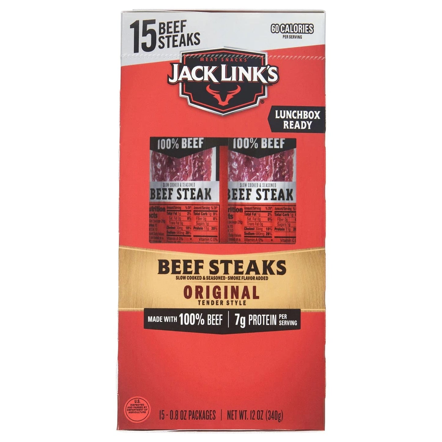 Jack Link�s Original Tender Style Beef Steak, 0.8 Ounce (15 Count)