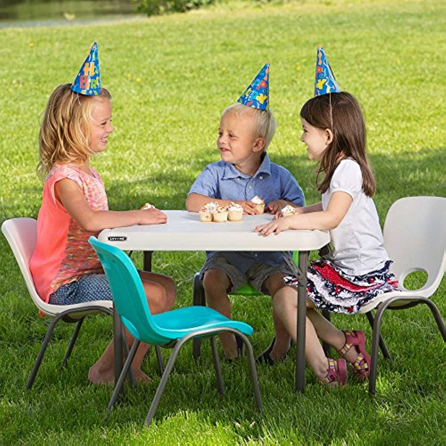 Lifetime 80425 Kids Folding Table, Almond, 24�-2
