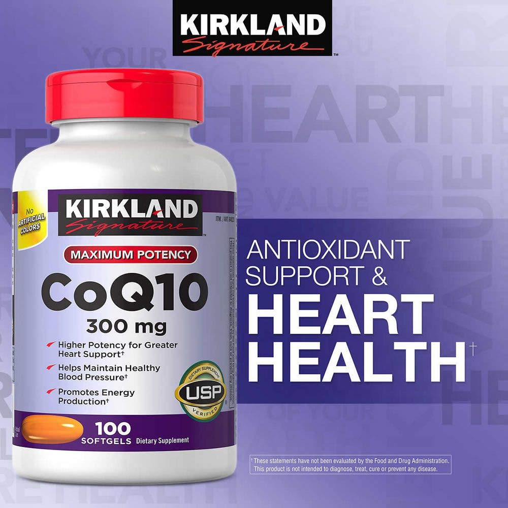 Kirkland Signature CoQ10 300mg 100 Softgels