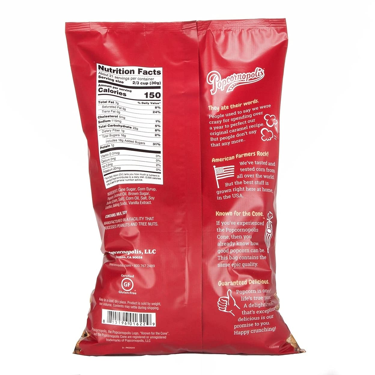 Popcornopolis Caramel Popcorn 22 oz Bag