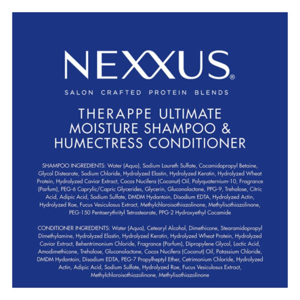 Nexxus Shampoo and Conditioner for Dry Hair Therappe Humectress Silicone-Free, Moisturizing Caviar Complex and Elastin Protein 33.8 oz 2 Count alternate view