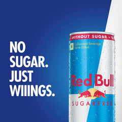 Red Bull Energy Drink Sugar Free 24 Pack of 8.4 Fl Oz, Sugarfree