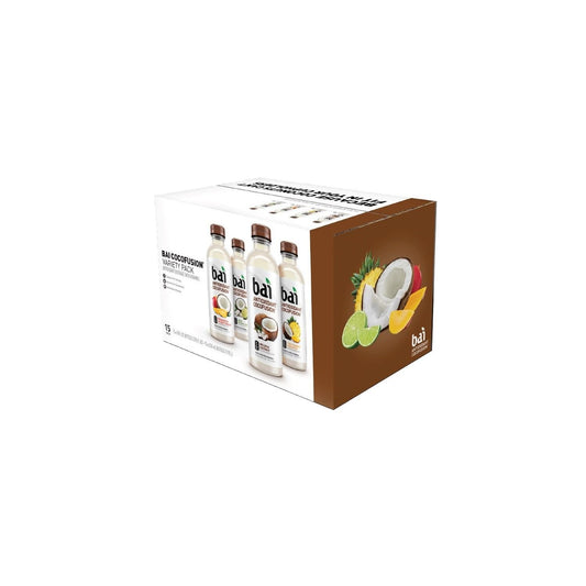 Bai Coco Volcanic Antioxidant Beverage Variety Pack (Pack of 15) 18 Fl Oz, 270 Fluid Ounce