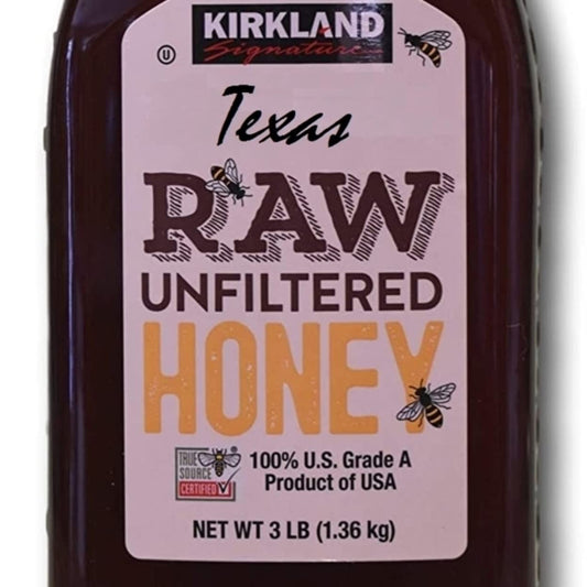 Kirkland Signature Texas Raw Unfiltered Honey, 100% Grade A (3 Pounds)