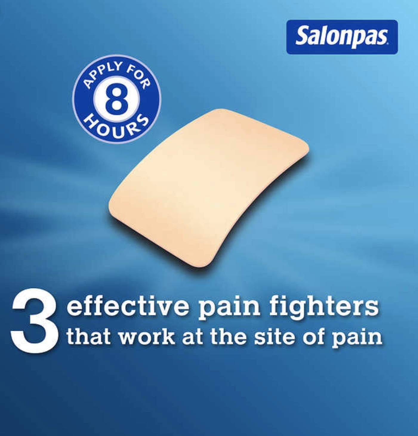 Salonpas Pain Relieving Patches, Pain Relieving Patch for Back Pain, Neck Pain, Shoulder Pain, Knee Pain, Muscle Soreness & Pain, Joint Pain, Up to 8 Hours of Pain Relief, 140 Count