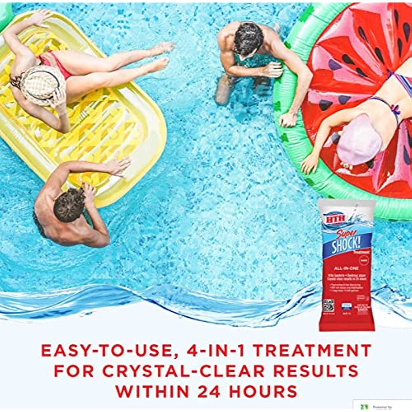 HTH 52123 Super Shock Treatment Swimming Pool Chlorine Cleaner, 1 lb (Pack of 15)