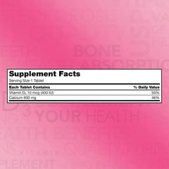 Kirkland Signature, Calcium 600 mg + D3 500 Count pSRpv (Pack of 2)