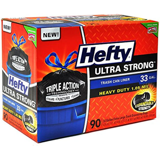 Hefty Ultra Stong 33 Gallon Trash Bags (90 ct.) - Trash Bags
