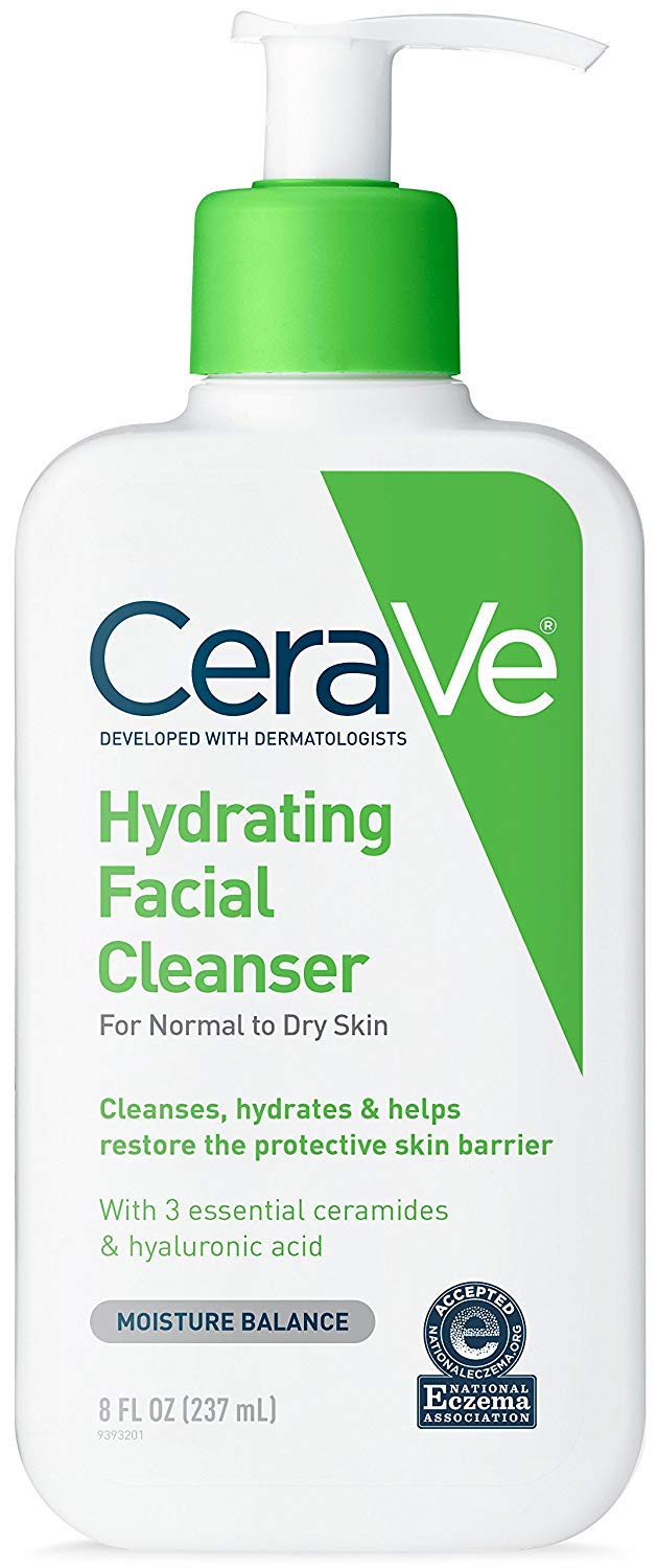 CeraVe Hydrating Cleanser - For Dry To Normal Skin - Net Wt. 8 FL OZ (237 mL) Per Bottle - Pack of 2 Bottles