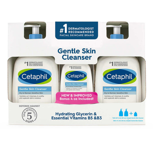 Cetaphil Gentle Skin Cleanser 2/20oz 4oz Bonus